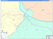Jefferson City  Wall Map Color Cast Style